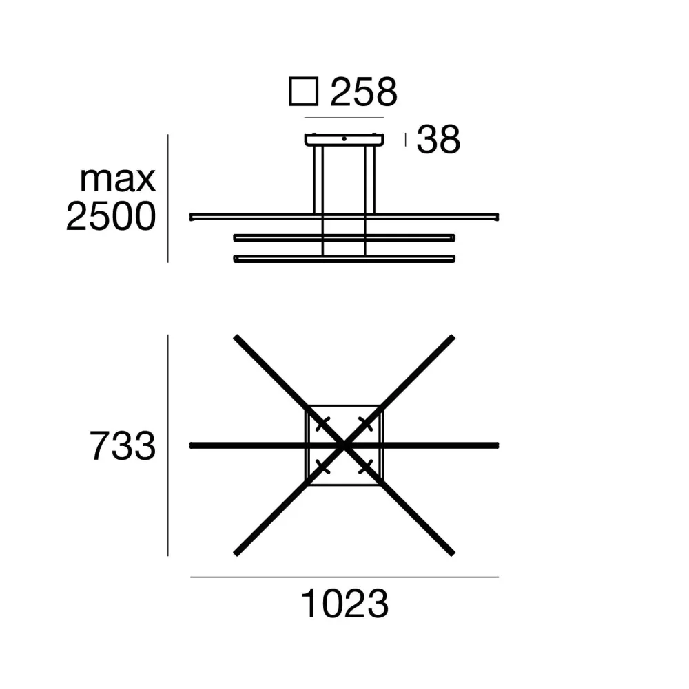 Linea Light A sospensione 8206 straight p3 con un ribasso esclusivo- Lampade A Sospensione