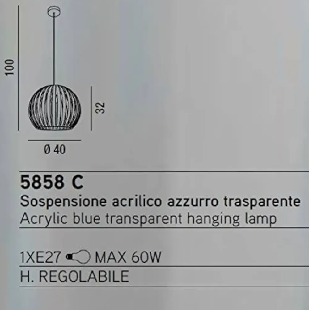 A sospensione 5858c perenz sospensione azzurro con un ribasso esclusivo^Collezione esclusiva