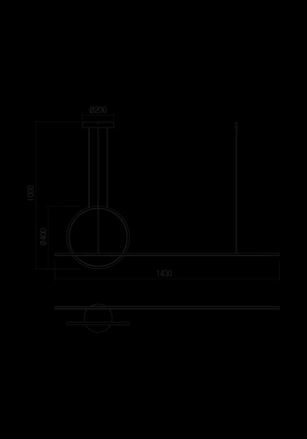 Online A sospensione Giotto redo 01-1848 Nero a prezzi convenienti Lampade A Sospensione