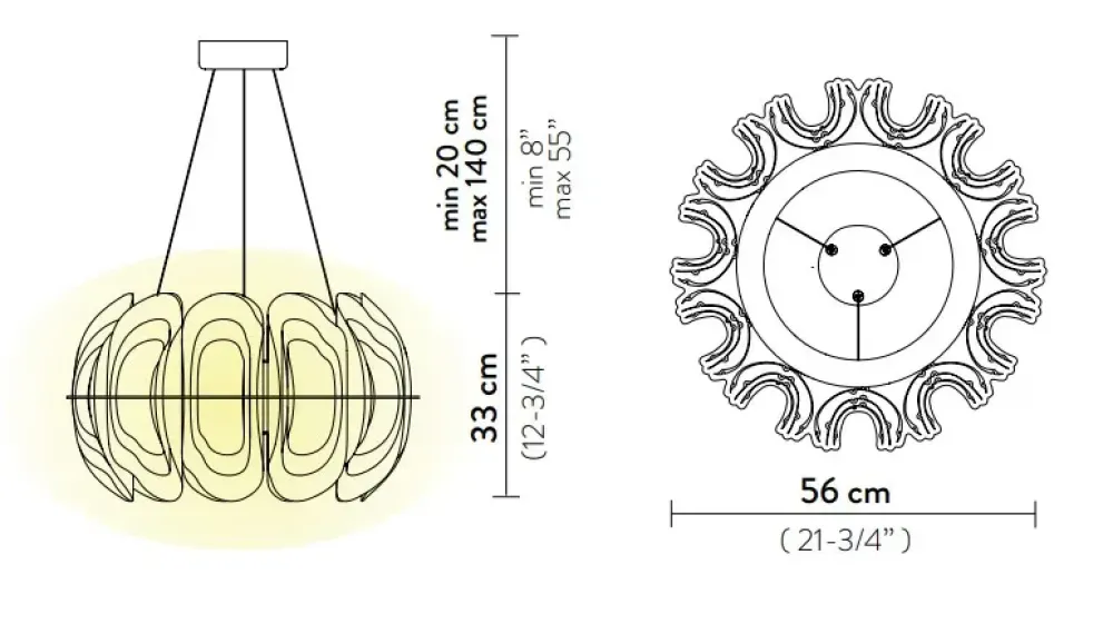 A sospensione in altro Fiordlys sospensione led 36w a prezzo scontato^Slamp Discount
