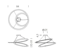 Clearance A sospensione in metallo Kepler minor led   a prezzo scontato Lampade A Sospensione