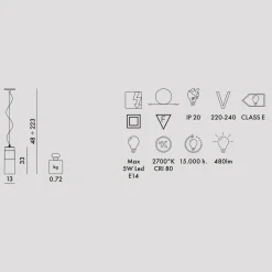 A sospensione Easy arancione sospensione stile Moderna a prezzi convenienti^Kartell New