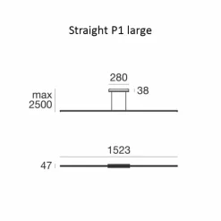 A sospensione Straight p1  18w Bianco a prezzi convenienti^Linea Light Best