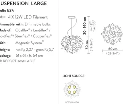 A sospensione Veli couture sospensione large Altri colori a prezzi outlet^Slamp Sale