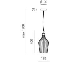 A sospensione stile Classica Cleofe s12 gea luce sospensione  vetro   in offerta Lampade A Sospensione