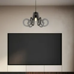 A sospensione stile Moderna Ricciolo piccolo fume' 120063 in offerta outlet^Emporium Online