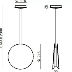 Linea Light A sospensione stile Moderna Yo-yo sospensione led con forte sconto- Lampade A Sospensione