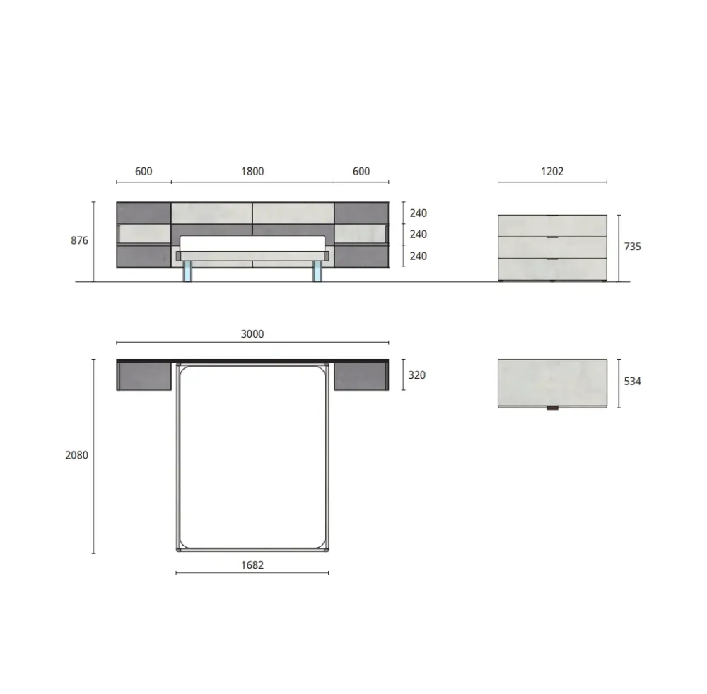 Marka Acquista la Composizione gl-01 a un prezzo vantaggioso!- Camere Da Letto
