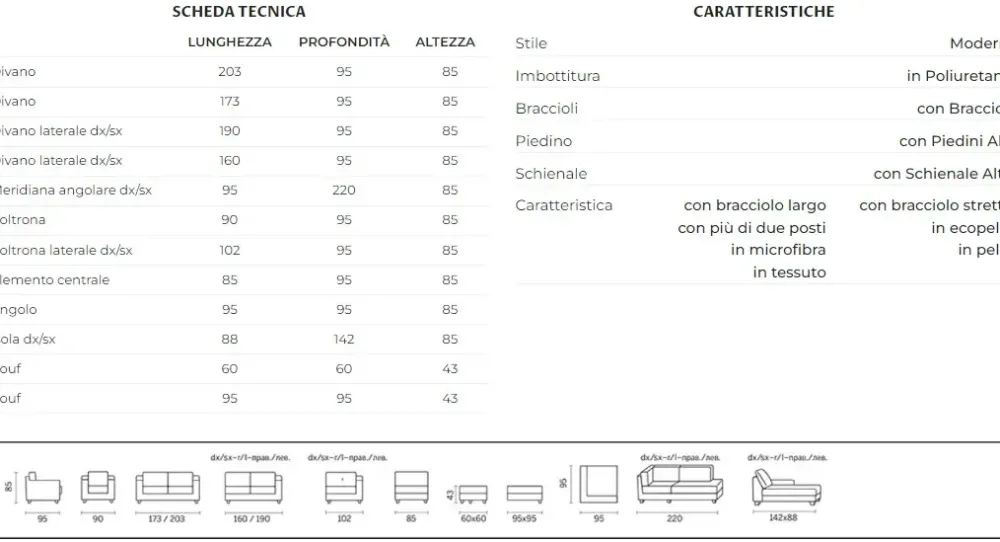 Divanidea Angolare Ischia Moderno SCONTATO a prezzo riservato- Divani