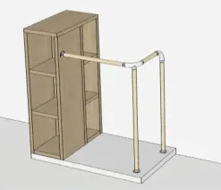 Appendiabiti in melaminico Appendiabiti con mensole a prezzo scontato^Battistella