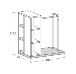 Appendiabiti in melaminico Appendiabiti con mensole a prezzo scontato^Battistella
