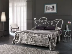 Sale Approfitta dello sconto 45% sul letto Letto in ferro battuto foglia argento made in italy  di Letti