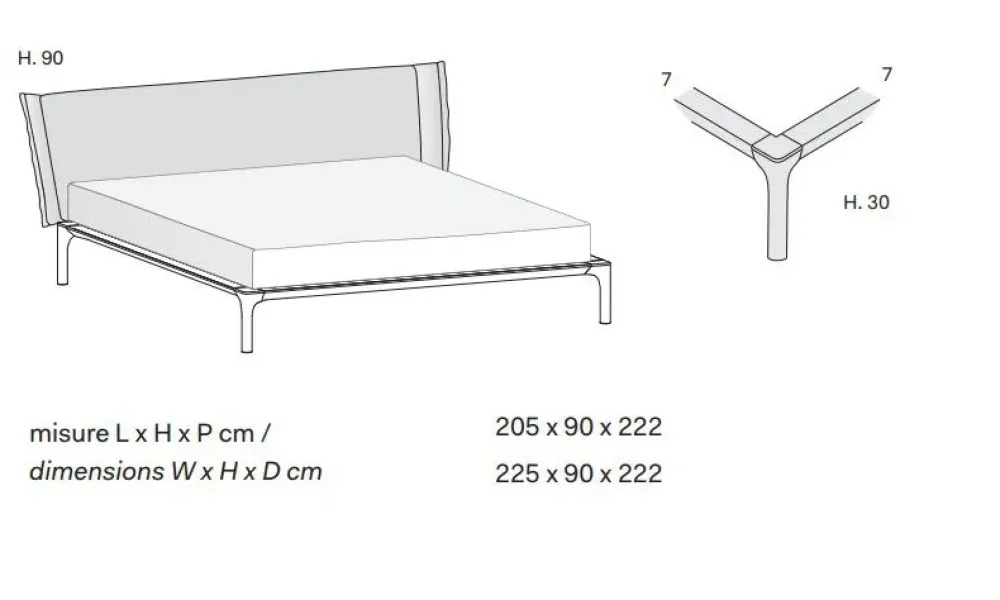 Online Approfitta dello sconto 30% sul letto Park di Letti