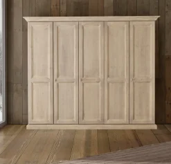 Hot Armadio Abete essence   a cinque ante in Offerta Outlet Armadi