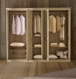 Hot Armadio Abete essence   a cinque ante in Offerta Outlet Armadi