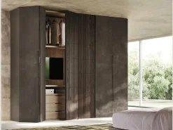 Hot Armadio ante a soffietto in laminato materico Night zone di Armadi