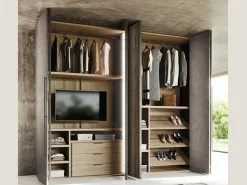 Hot Armadio ante a soffietto in laminato materico Night zone di Armadi