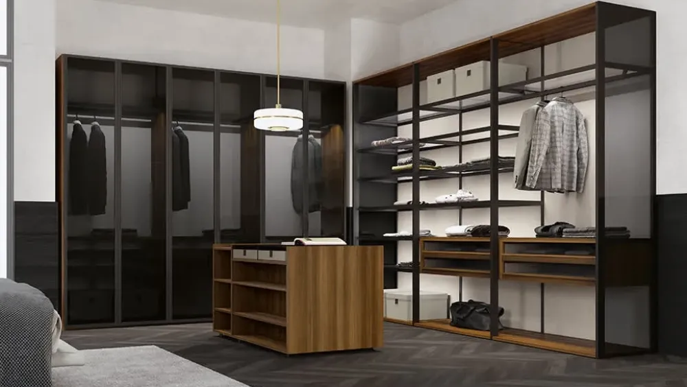 Sale Armadio ante battenti in laminato materico Cabina Colombini scontato Armadi