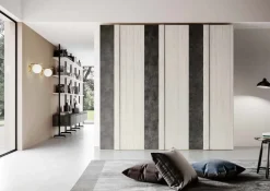 Armadio ante battenti in laminato materico Arm35 scontato^Imab Best