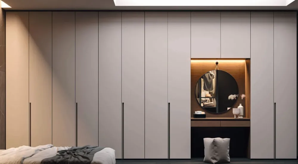 Artigianale Armadio ante battenti in laminato materico modello Diana di- Armadi