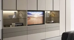 Ime Arredamenti Armadio ante battenti in laminato opaco Duepuntocinque vani di- Armadi