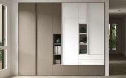 Artigianale Armadio ante battenti in laminato materico Armadio maniglia bend scontato- Armadi