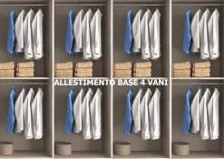 Outlet Armadio ante battenti in laminato materico White oak  di Armadi