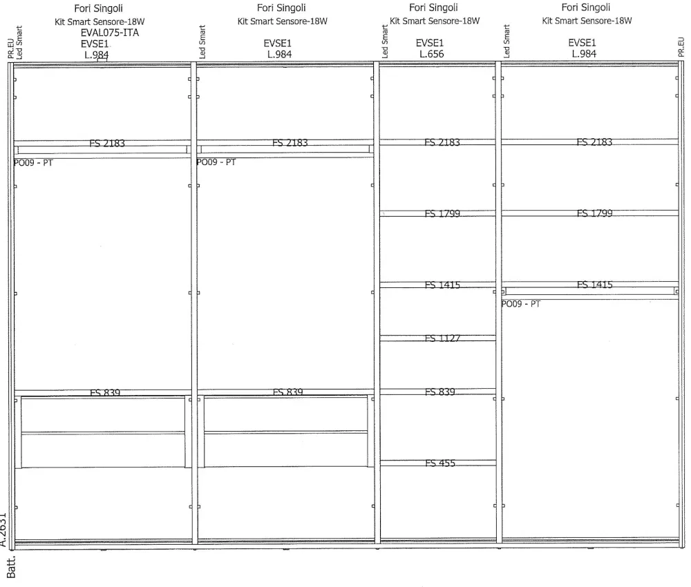 Armadio ante battenti in legno Gliss master blend di^Molteni & C New