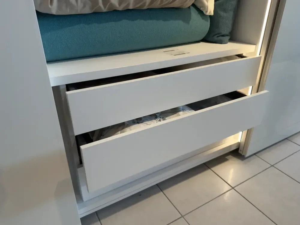 Caccaro Armadio ante scorrevoli in laccato opaco Flat di- Armadi