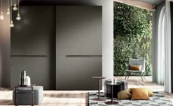 Armadio ante scorrevoli in laccato opaco Solano di^Moretti Compact Giorno Notte Clearance