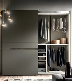 Armadio ante scorrevoli in laccato opaco Solano di^Moretti Compact Giorno Notte Clearance