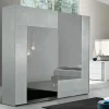 Discount Armadio Armadio a 2 ante scorrevoli mod.luxury con specchi fumè in promo-sconto del 50% a due ante a prezzo scontato Armadi