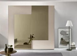 Discount Armadio Armadio a 2 ante scorrevoli mod.luxury con specchi fumè in promo-sconto del 50% a due ante a prezzo scontato Armadi