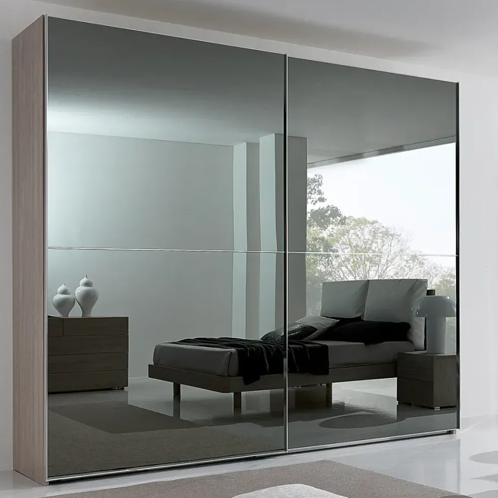 Clearance Armadio Armadio mod.visual a 2 ante-scorrevoli-maxi a specchio in promo-sconto del 40% realizzato in specchio di scontato -46% Armadi