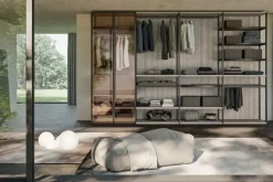 Collezione esclusiva Armadio cabina armadio in legno Cabina armadio skeletro glass di- Armadi