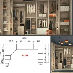 San Martino Mobili Armadio Cabina armadio   a senza ante in Offerta Outlet- Armadi