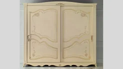 Armadio classico Armadio a 2 ante scorrevoli mod.goya patinato avorio con decori in promo-sconto del 40%  con un ribasso imperdibile^Euro Design Clearance