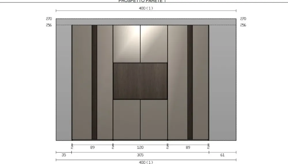 Armadio con ante battenti a prezzo scontato modello Arm13 di^Imab Outlet