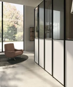 Armadio con ante battenti moderno Glass 3 a prezzo ribassato^Orme Outlet
