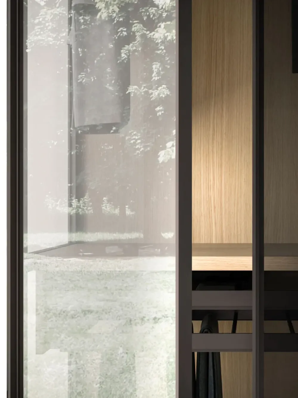 Orme Armadio con ante battenti moderno Armadio skeletro con ante glass night 15 a prezzo ribassato- Armadi