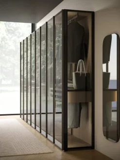 Orme Armadio con ante battenti moderno Armadio skeletro con ante glass night 15 a prezzo ribassato- Armadi