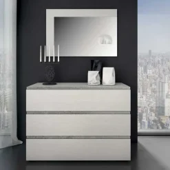 Artigianale Armadio con ante battenti moderno Silver composizione 2 a prezzo ribassato- Armadi