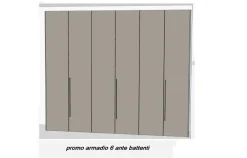 Clearance Armadio con ante battenti moderno 6antepromo con cassettiere a prezzo ribassato Armadi