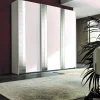Artigianale Armadio con ante scorrevoli moderno Armadio a 3 ante scorrevoli con specchi verticali in promo-sconto del 50% a prezzo scontato- Armadi
