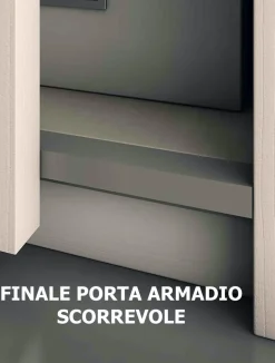 Collezione esclusiva Armadio con ante scorrevoli moderno Lester mirror a prezzo ribassato- Armadi