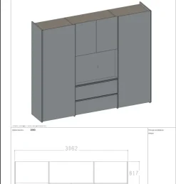 Online Armadio con ante scorrevoli modello Scorrevolo scontato del 50% Armadi