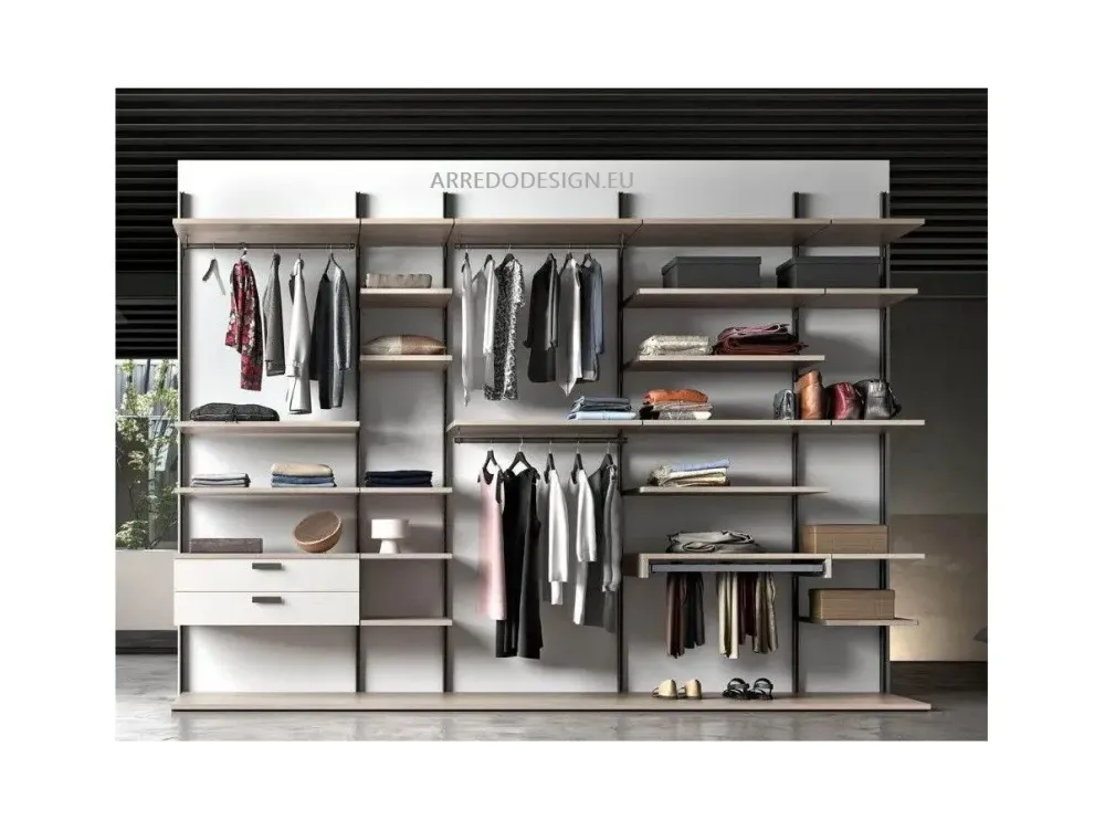 Armadio con cabina armadio moderno Z04 * a prezzo scontato^Artigianale Best