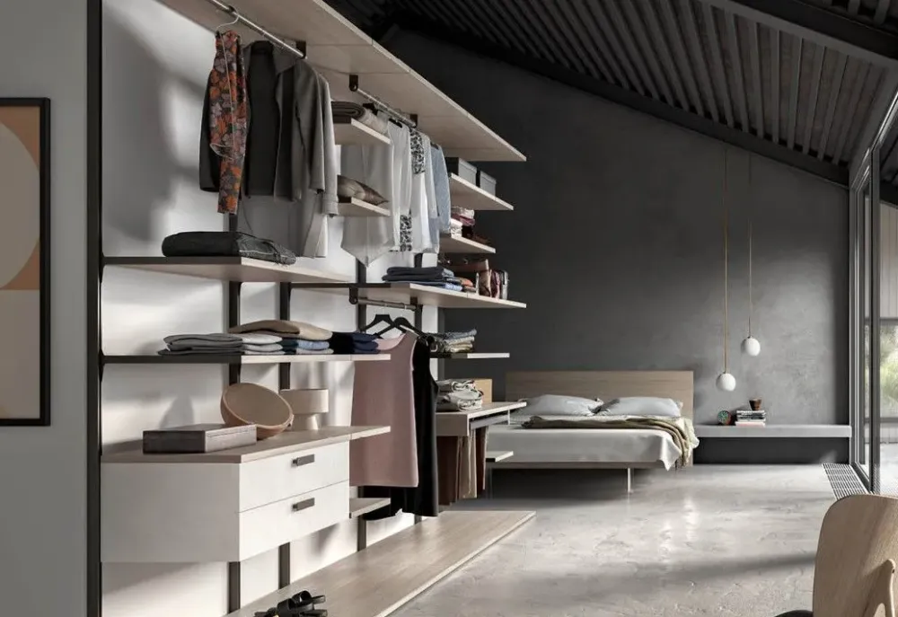 Armadio con cabina armadio moderno Z04 * a prezzo scontato^Artigianale Best