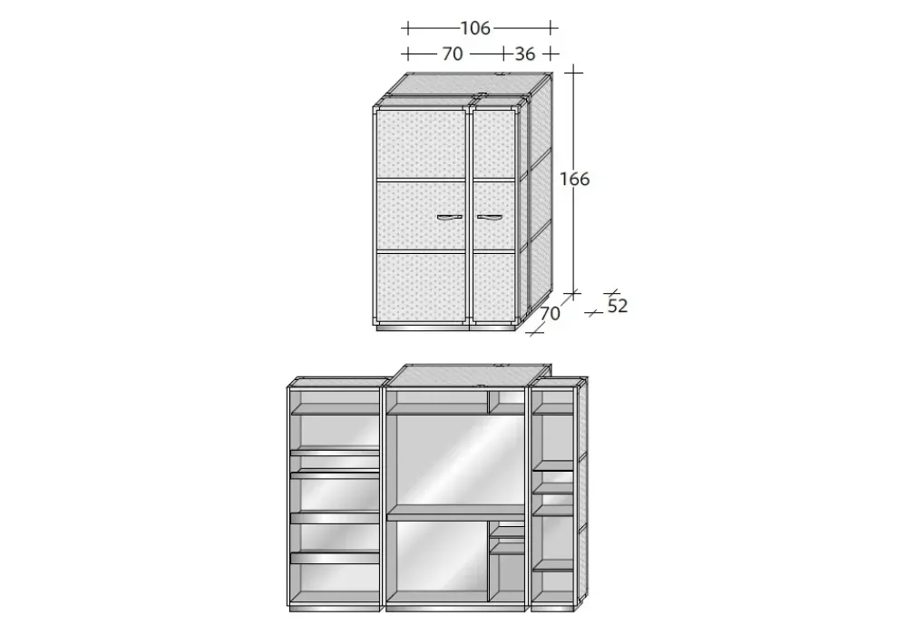 Flou ARMADIO Condotti baule di in OFFERTA OUTLET- Armadi