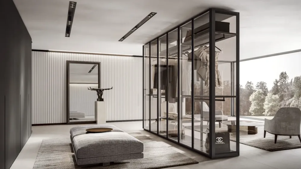 Armadio design Domino glass di a PREZZO OUTLET -30%^Veneran Discount